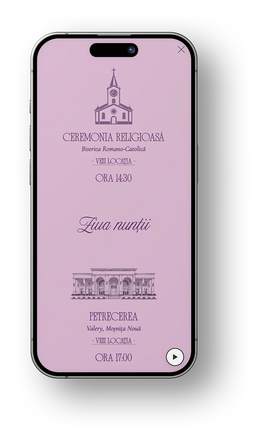 Invitatie electronica Hydrangea