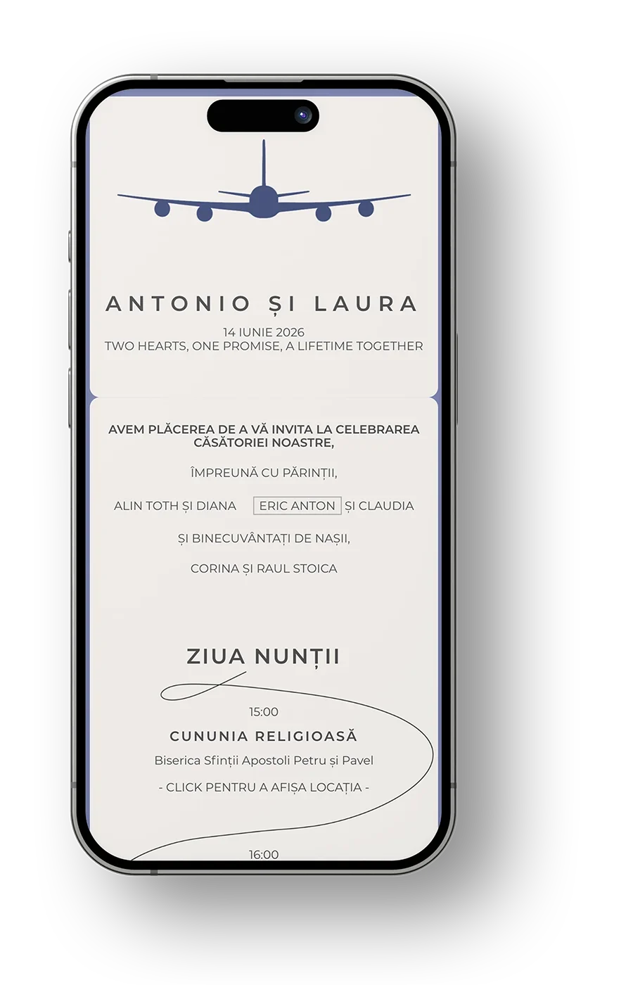 Invitatie electronica LoveTicket